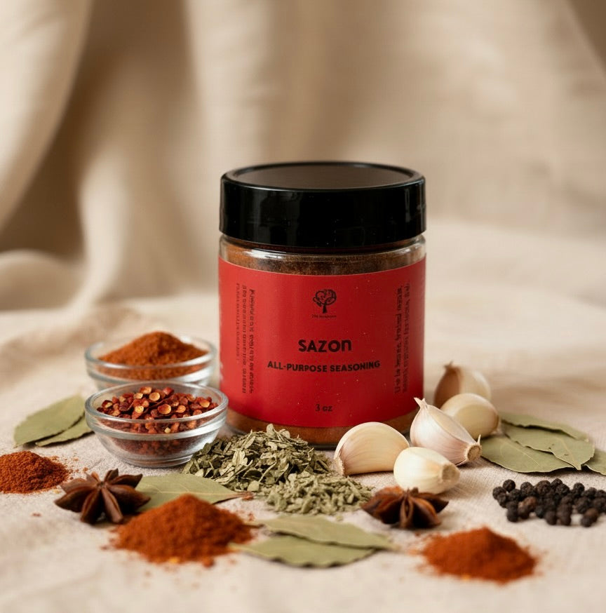 Fox Gourmet Sazon — all-natural Latin seasoning blend with no MSG, handcrafted in NYC